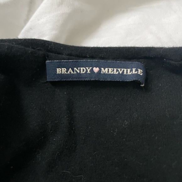 Black tube top from Brandy Melville with White lines on the side - Picture 4 of 5